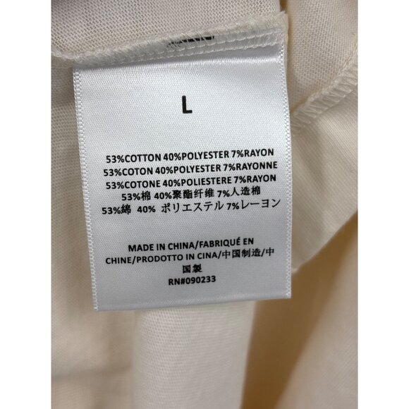 Fear of God Essentials 3/4 T-Shirt Sleeve Dress Cream Cloud Dancer Large NEW - Picture 8 of 10